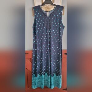 Catherines Navy Blue Sleeveless Dress - Size (26-28W)